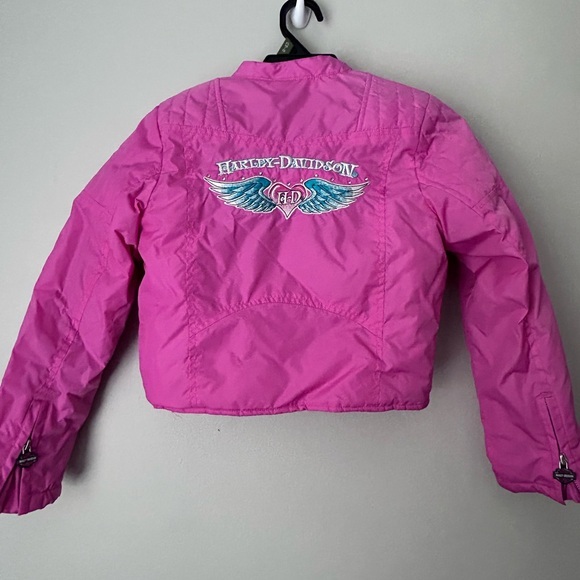 Harley-Davidson Vibrant Pink Kids Puffer Jacket‎ - Picture 3 of 11